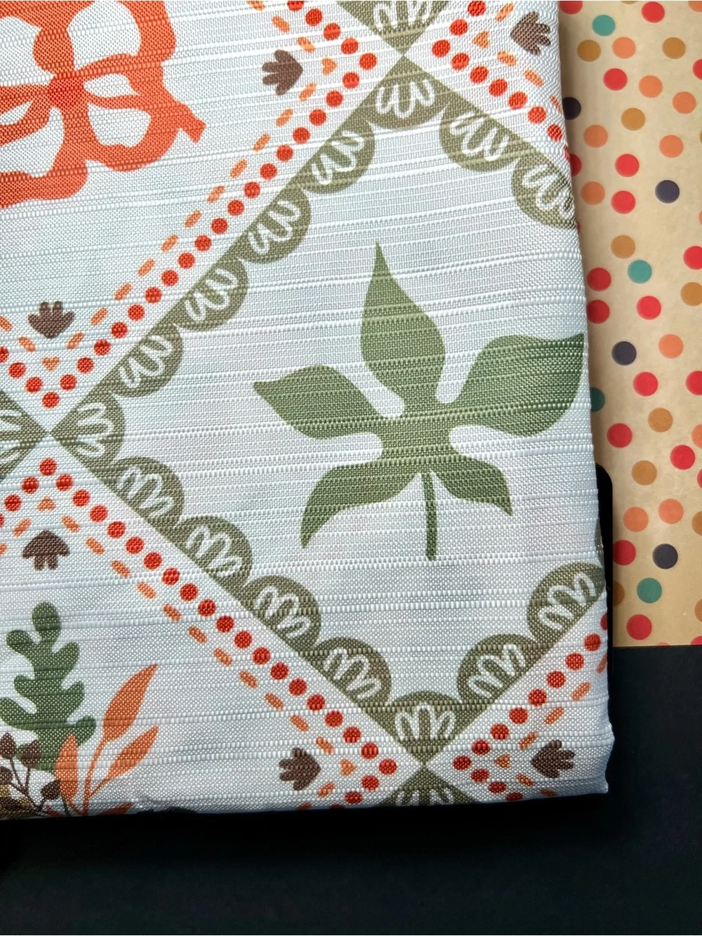 Autumn Patchwork Harvest Fabric Shower Curtain Pumpkin Ribbon Bows Leaves Flower